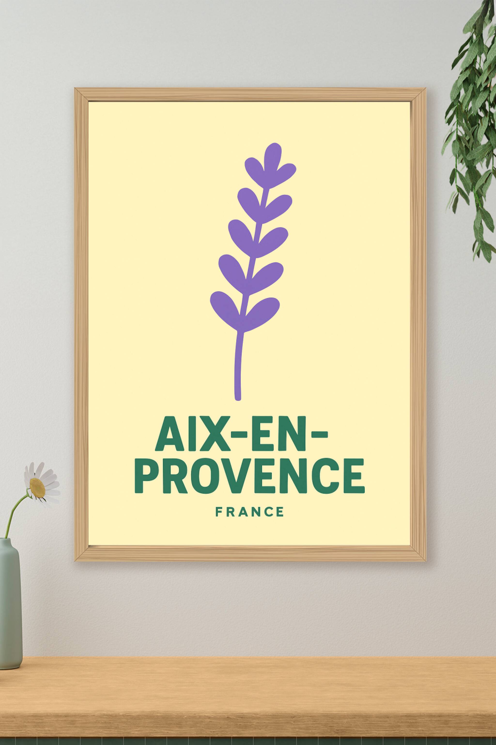 Affiche de Aix-en-Provence - L'élégance provençale au naturel