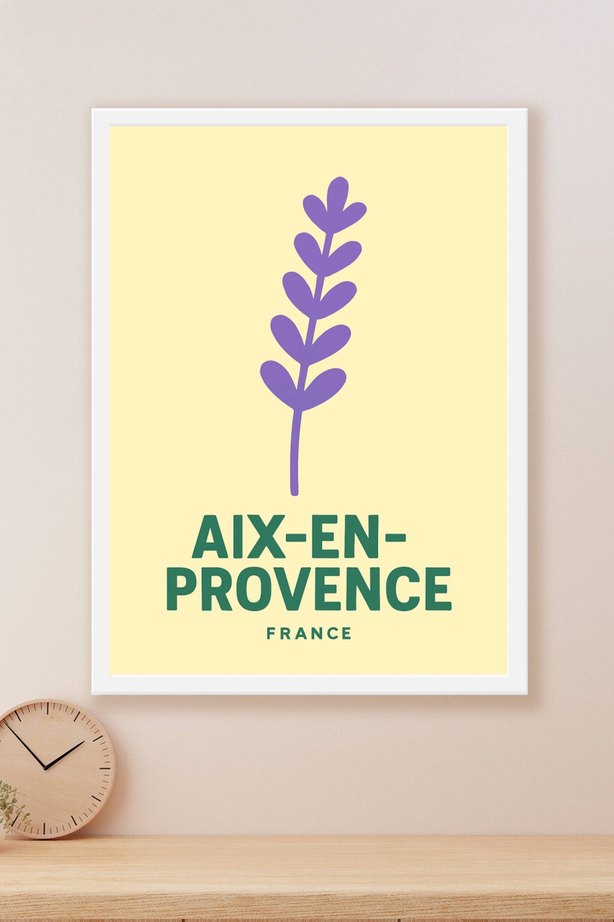Affiche Aix-en-Provence — L'élégance provençale au naturel · poster d'art de Aix-en-Provence