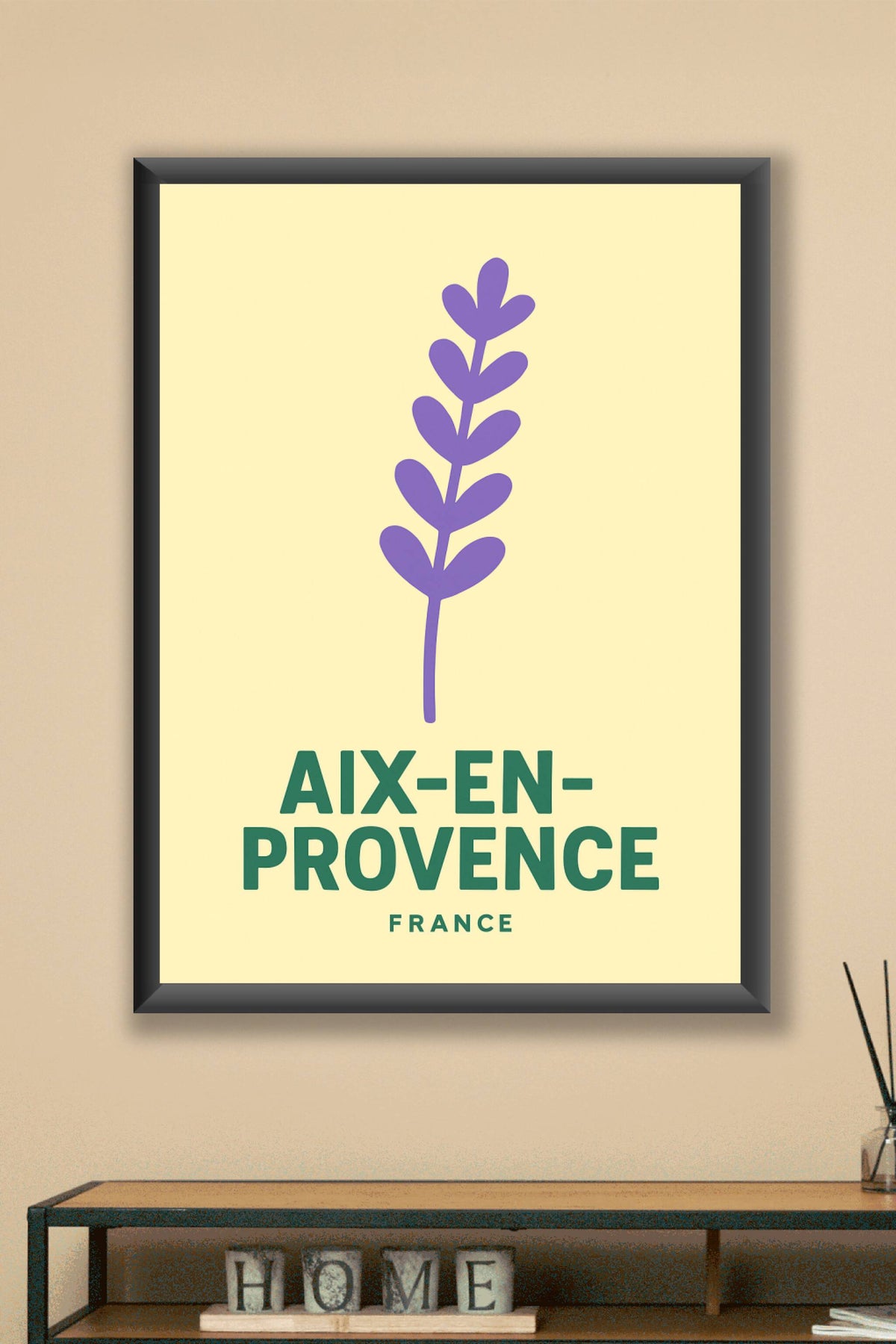 Affiche Aix-en-Provence — L'élégance provençale au naturel · poster d'art de Aix-en-Provence