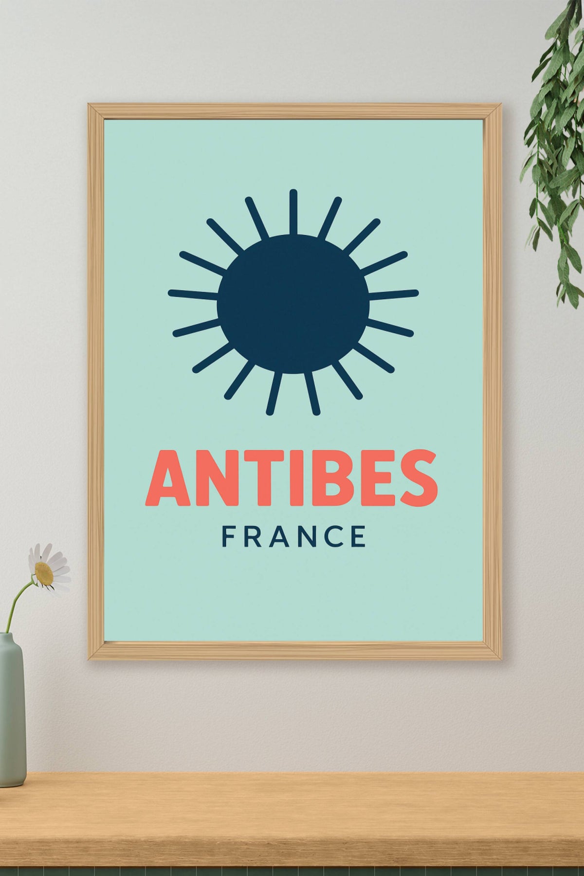 Affiche Antibes — L'élégance du soleil méditerranéen · poster d'art de Antibes
