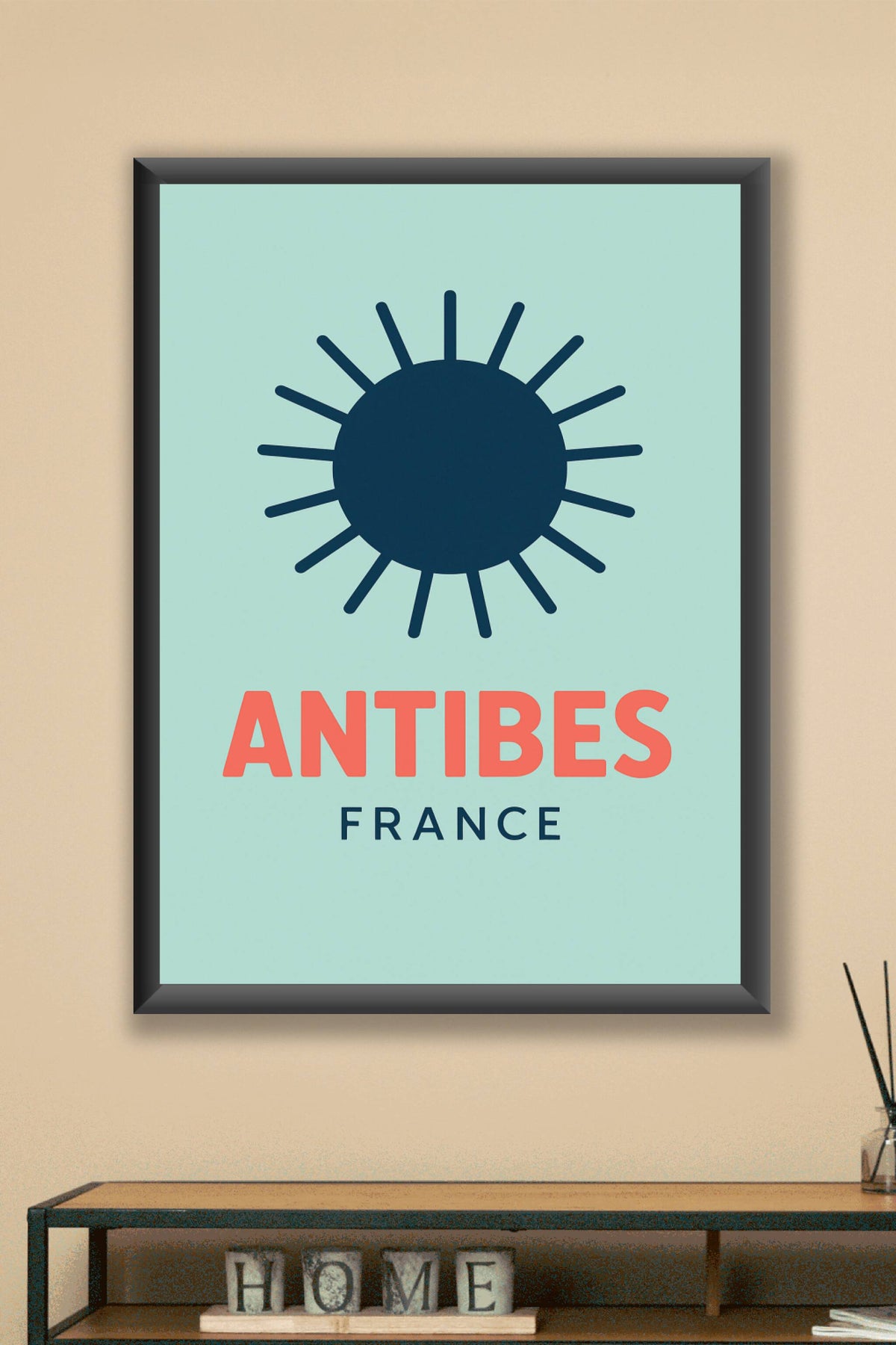 Affiche Antibes — L'élégance du soleil méditerranéen · poster d'art de Antibes