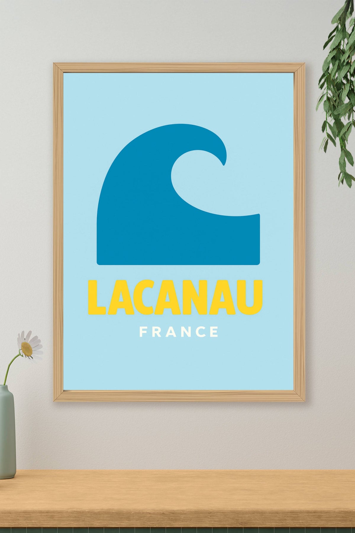Affiche Lacanau — La vague emblématique de la côte Atlantique · poster d'art de Lacanau