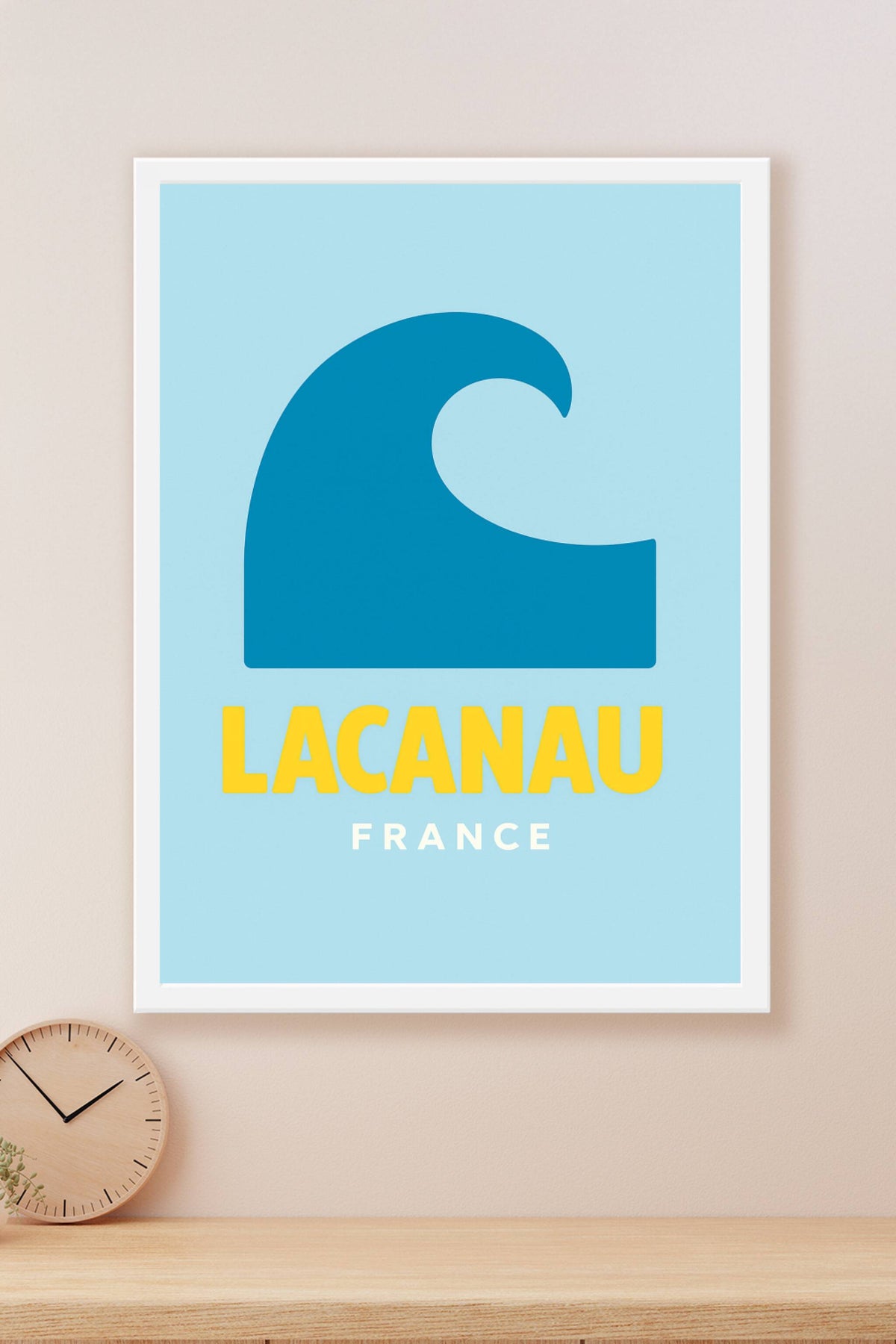 Affiche Lacanau — La vague emblématique de la côte Atlantique · poster d'art de Lacanau