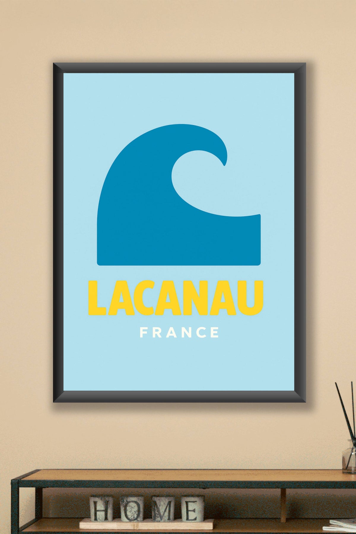 Affiche Lacanau — La vague emblématique de la côte Atlantique · poster d'art de Lacanau