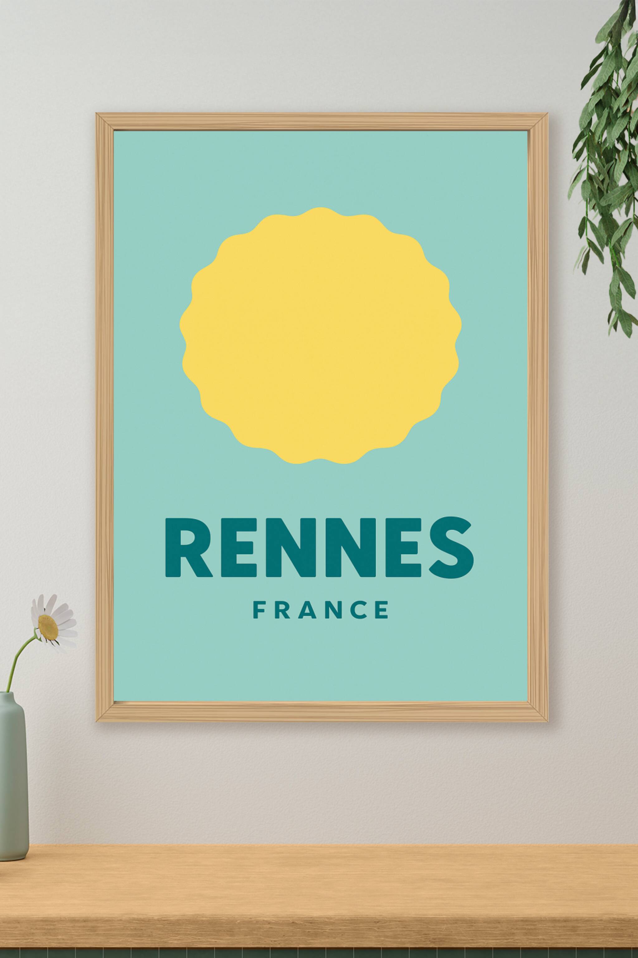 Affiche de Rennes - Élégance et modernité urbaine