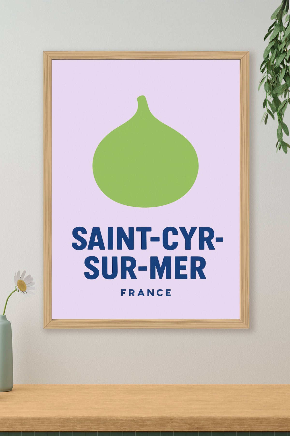 Affiche Saint-Cyr-sur-Mer — L'essence de la Provence en simplicité · poster d'art de Saint-Cyr-sur-Mer