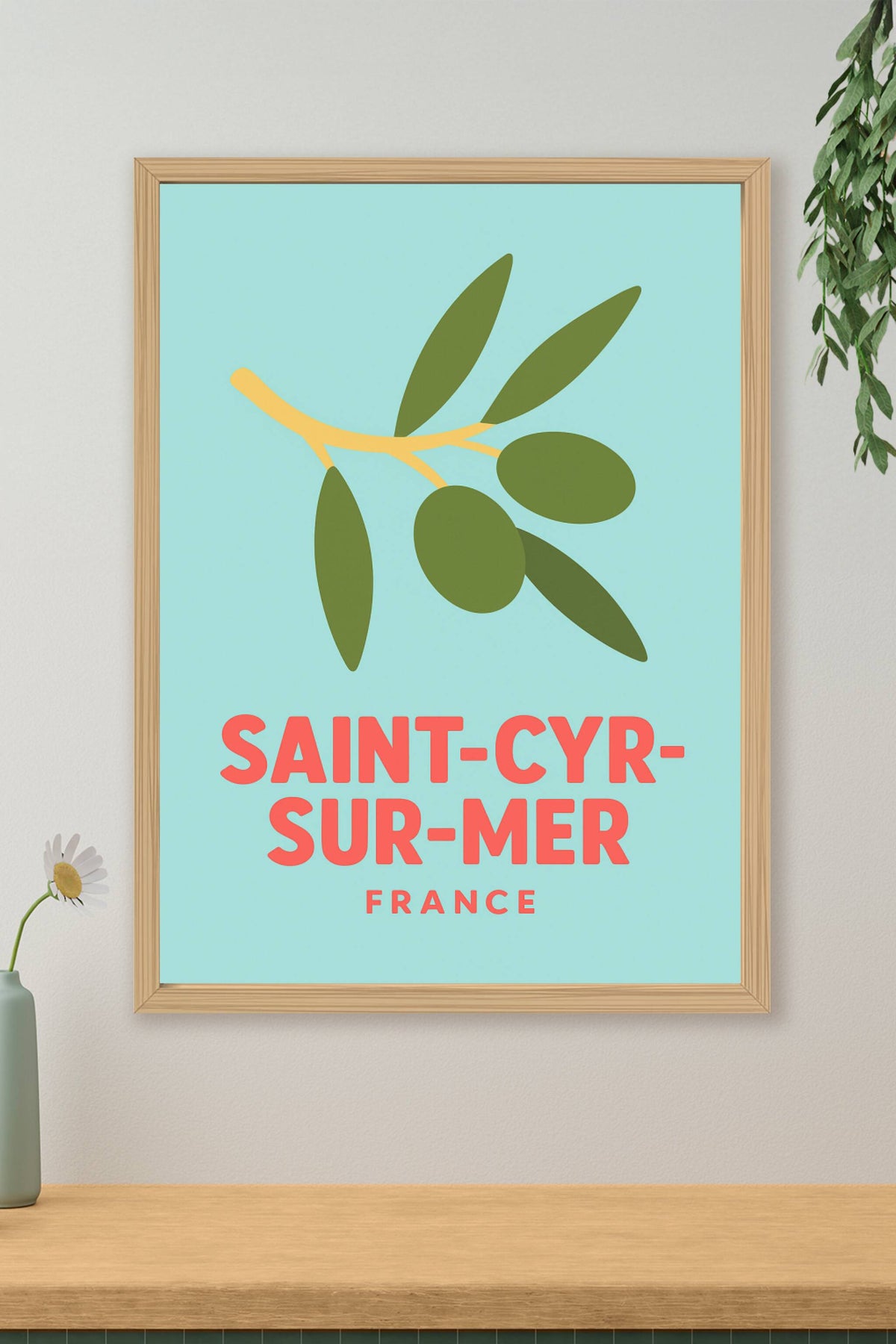 Affiche Saint-Cyr-sur-Mer — L'élégance méditerranéenne · poster d'art de Saint-Cyr-sur-Mer