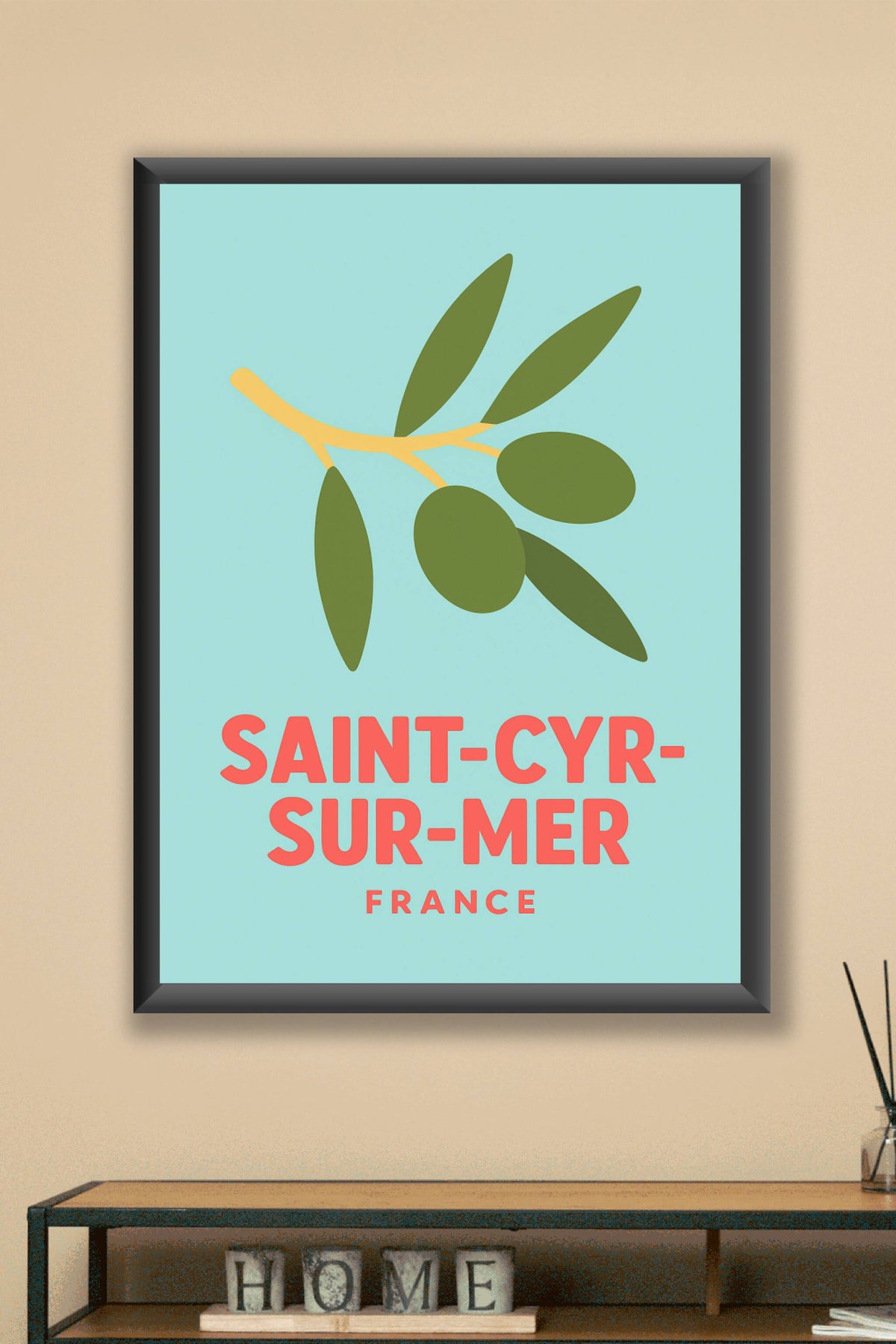 Affiche Saint-Cyr-sur-Mer — L'élégance méditerranéenne · poster d'art de Saint-Cyr-sur-Mer