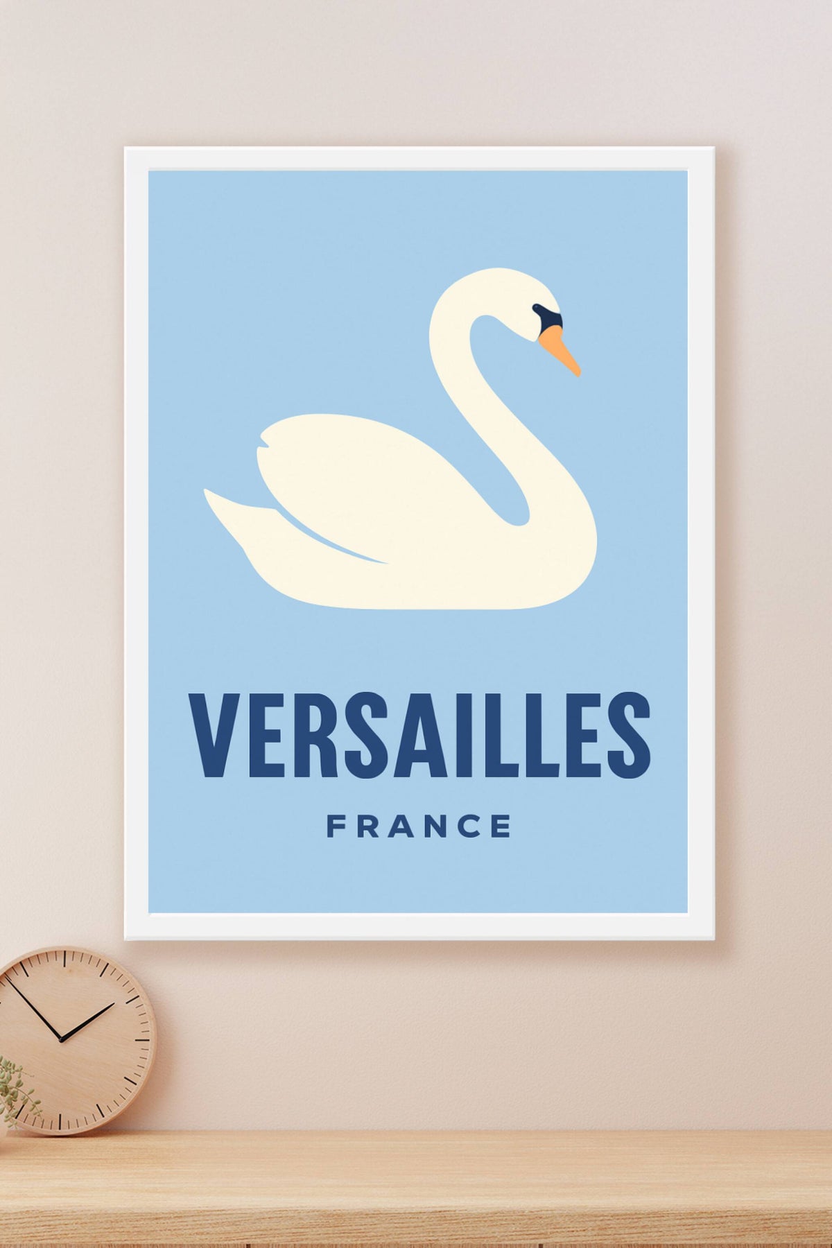 Affiche Versailles — Élégance au Cygne Blanc · poster d'art de Versailles
