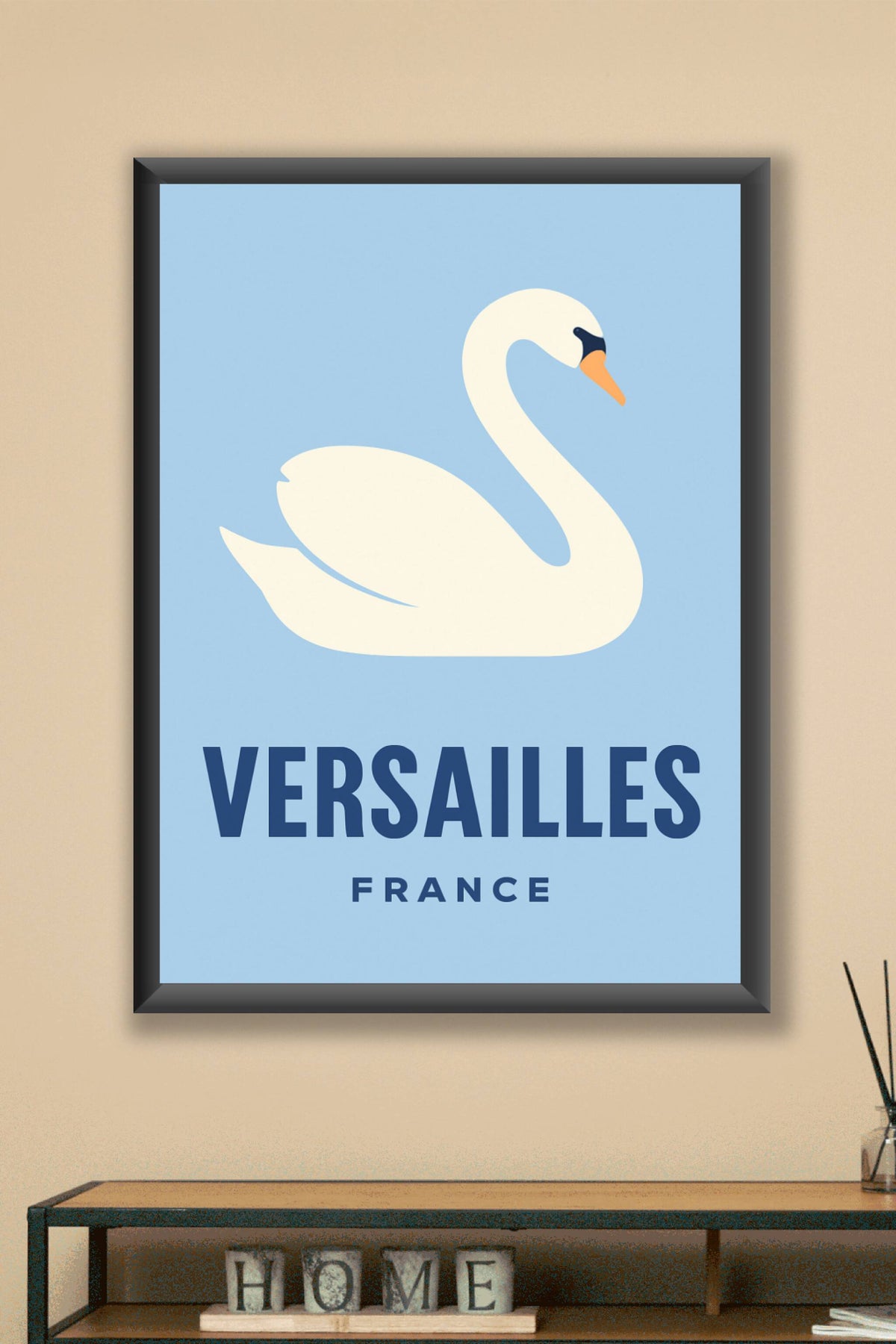 Affiche Versailles — Élégance au Cygne Blanc · poster d'art de Versailles