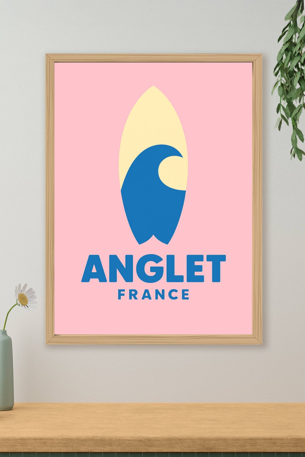 Affiche Anglet — L'esprit surf et élégance côtière · poster d'art de Anglet