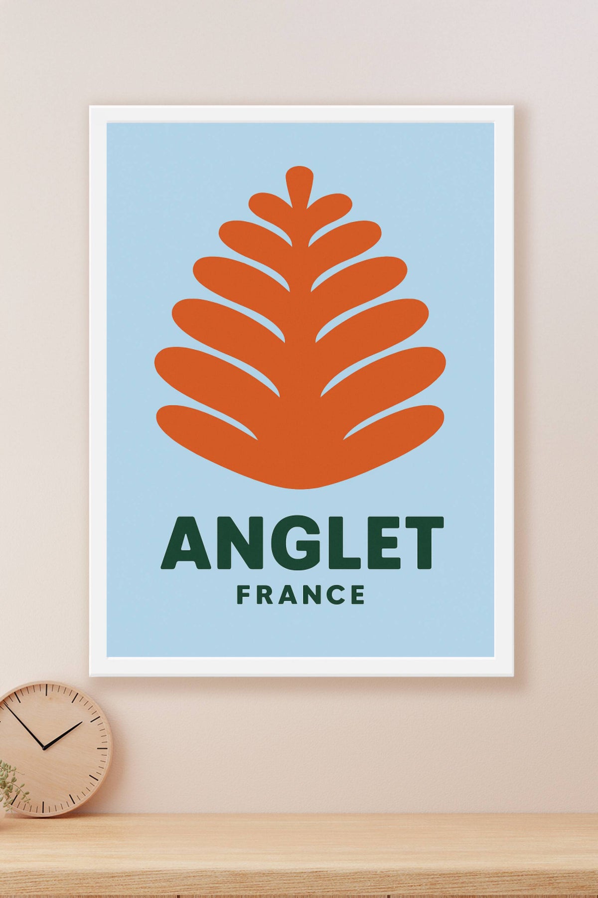 Affiche Anglet — Élégance et nature stylisée · poster d'art de Anglet