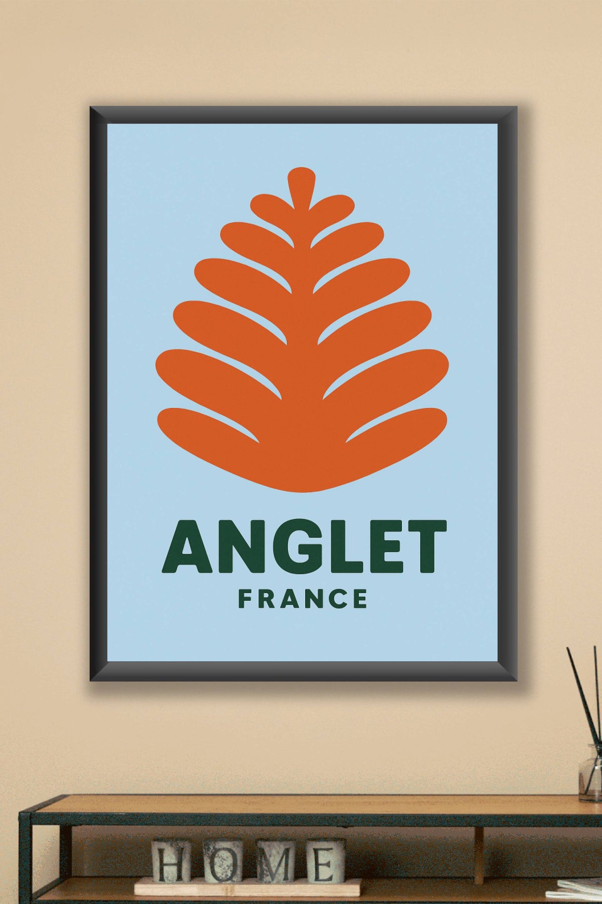 Affiche Anglet — Élégance et nature stylisée · poster d'art de Anglet