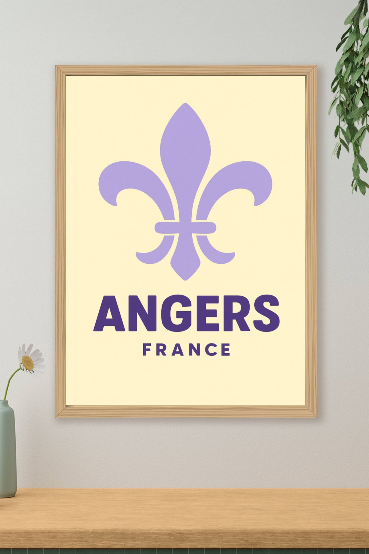 Affiche Angers — Élégance et Histoire en Symbole · poster d'art de Angers
