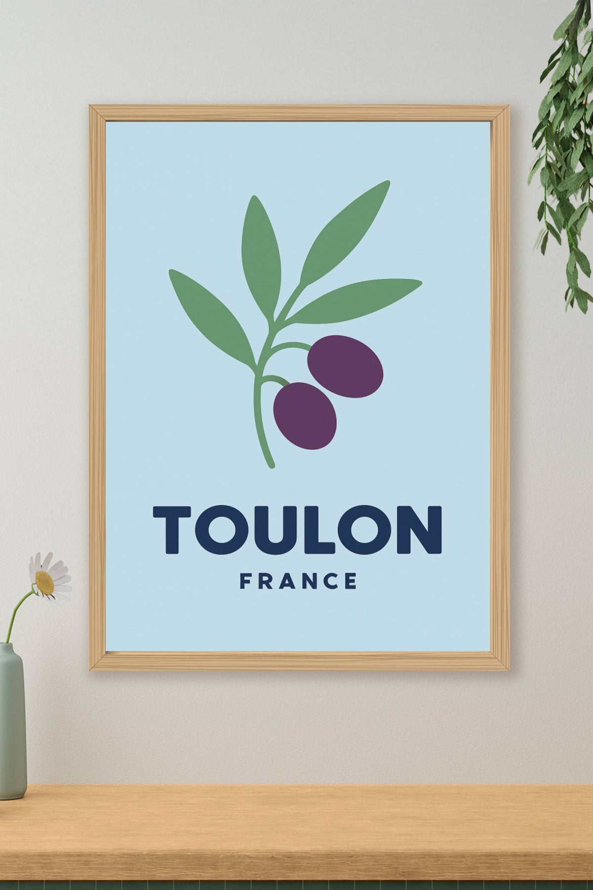 Affiche Toulon — Élégance de l'olive méditerranéenne · poster d'art de Toulon