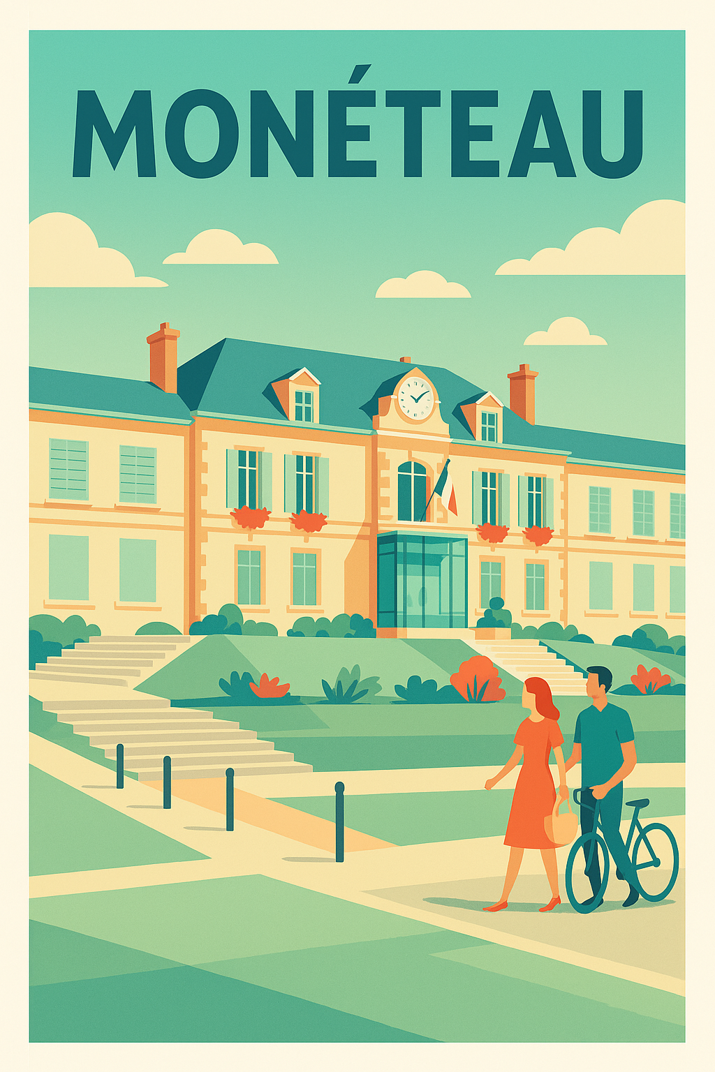 Affiche de Monéteau - Charme intemporel et douceur de vivre