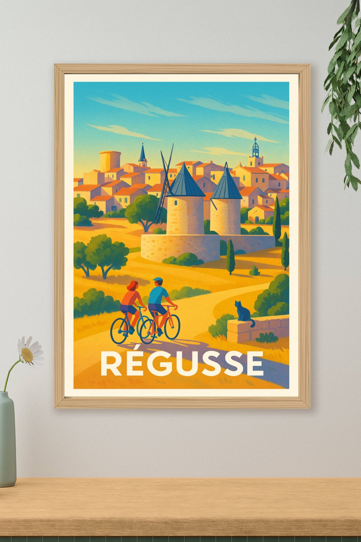 Affiche Régusse — Plaisirs bucoliques en Provence · poster d'art de Régusse
