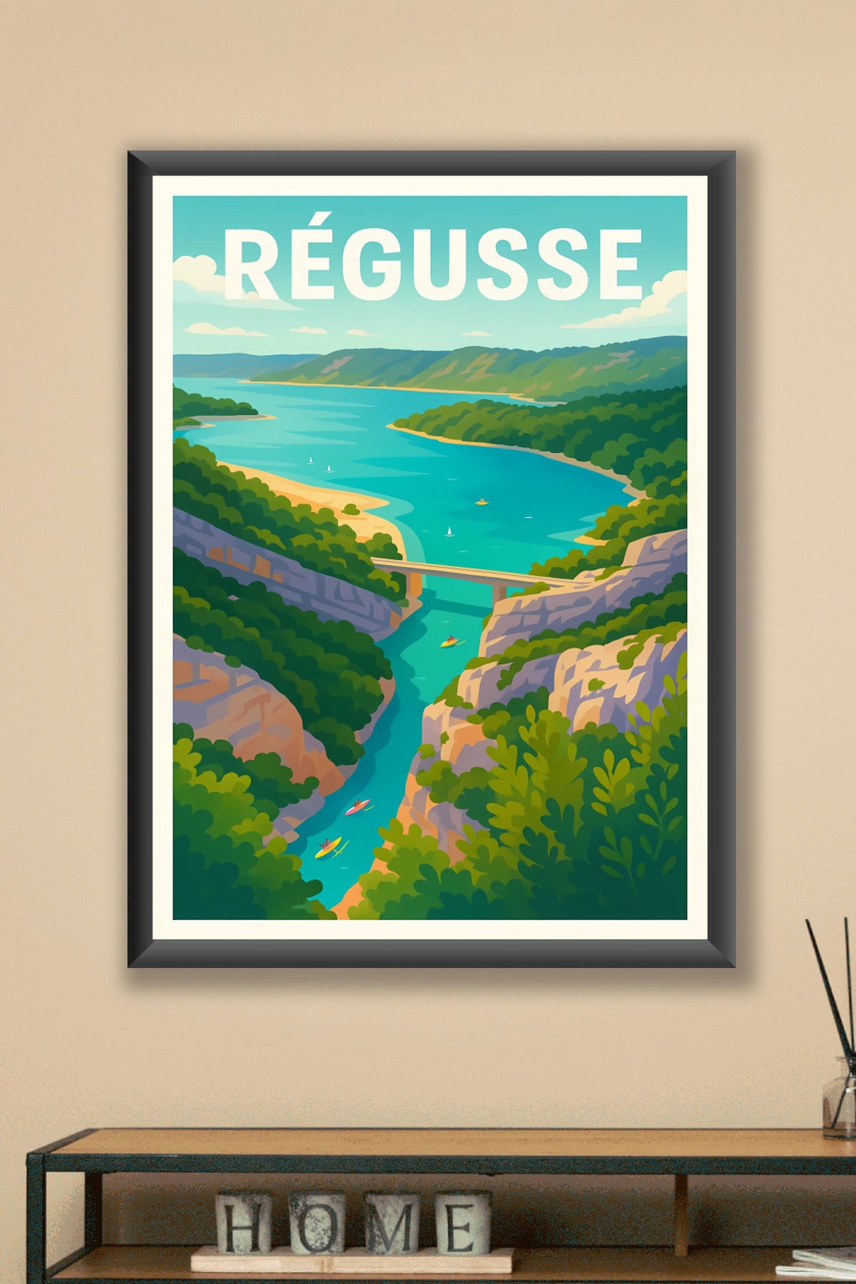 Affiche Régusse — Invitation à l'aventure en pleine nature · poster d'art de Régusse
