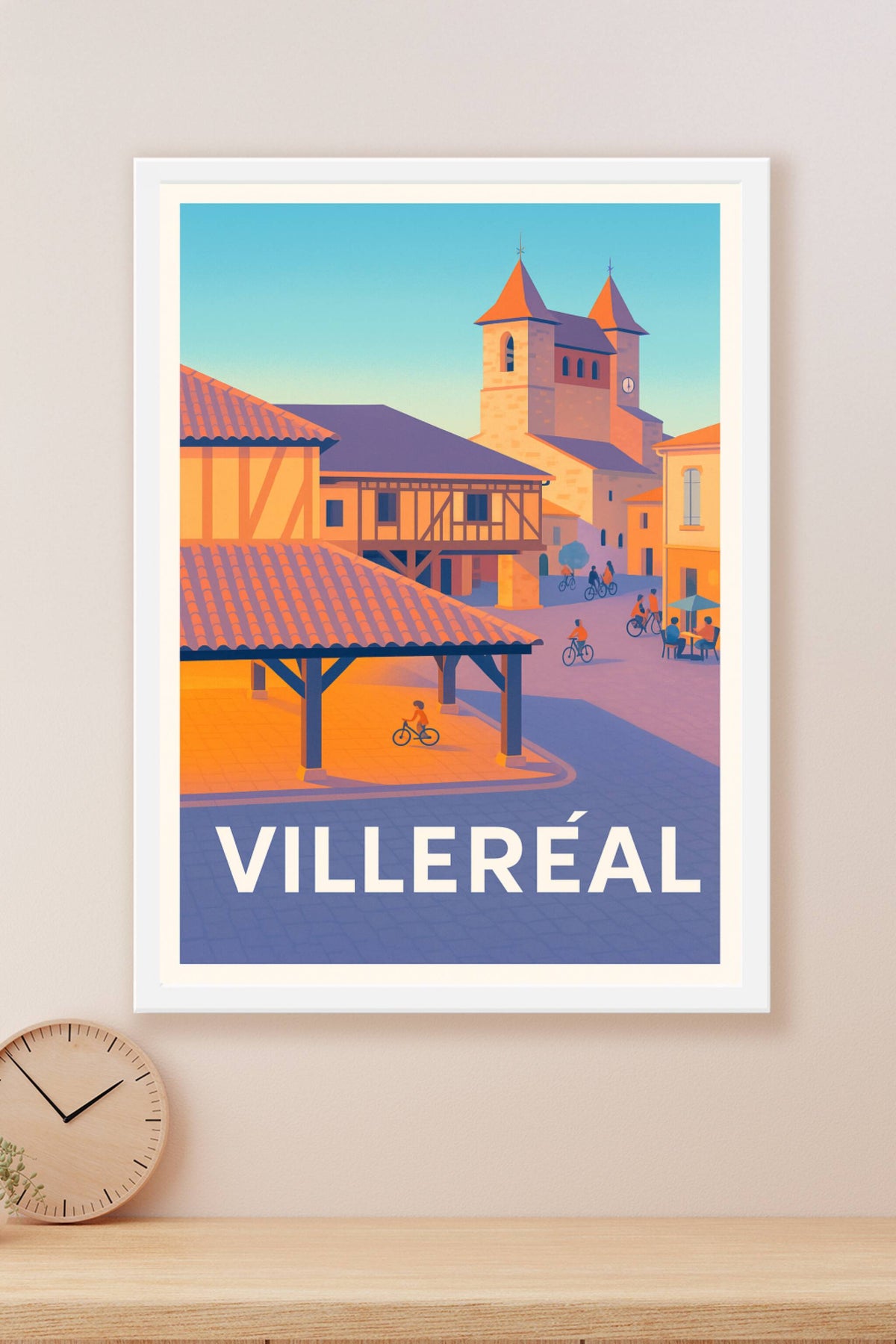 Affiche Villeréal — Charme médiéval au cœur de la Bastide · poster d'art de Villeréal