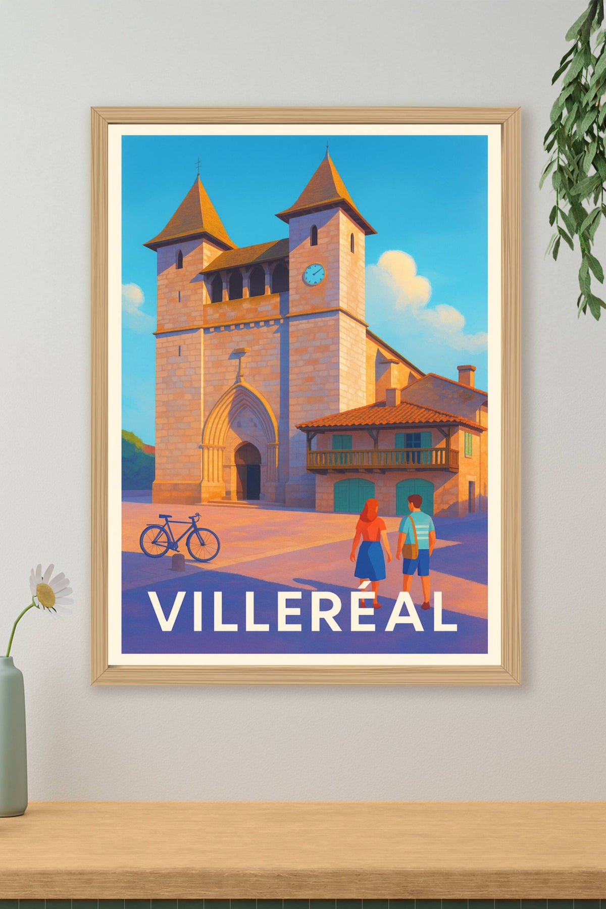 Affiche Villeréal — Charme médiéval au cœur du Périgord · poster d'art de Villeréal