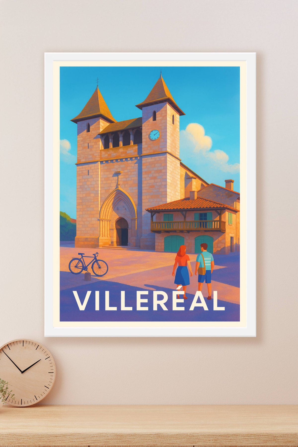 Affiche Villeréal — Charme médiéval au cœur du Périgord · poster d'art de Villeréal
