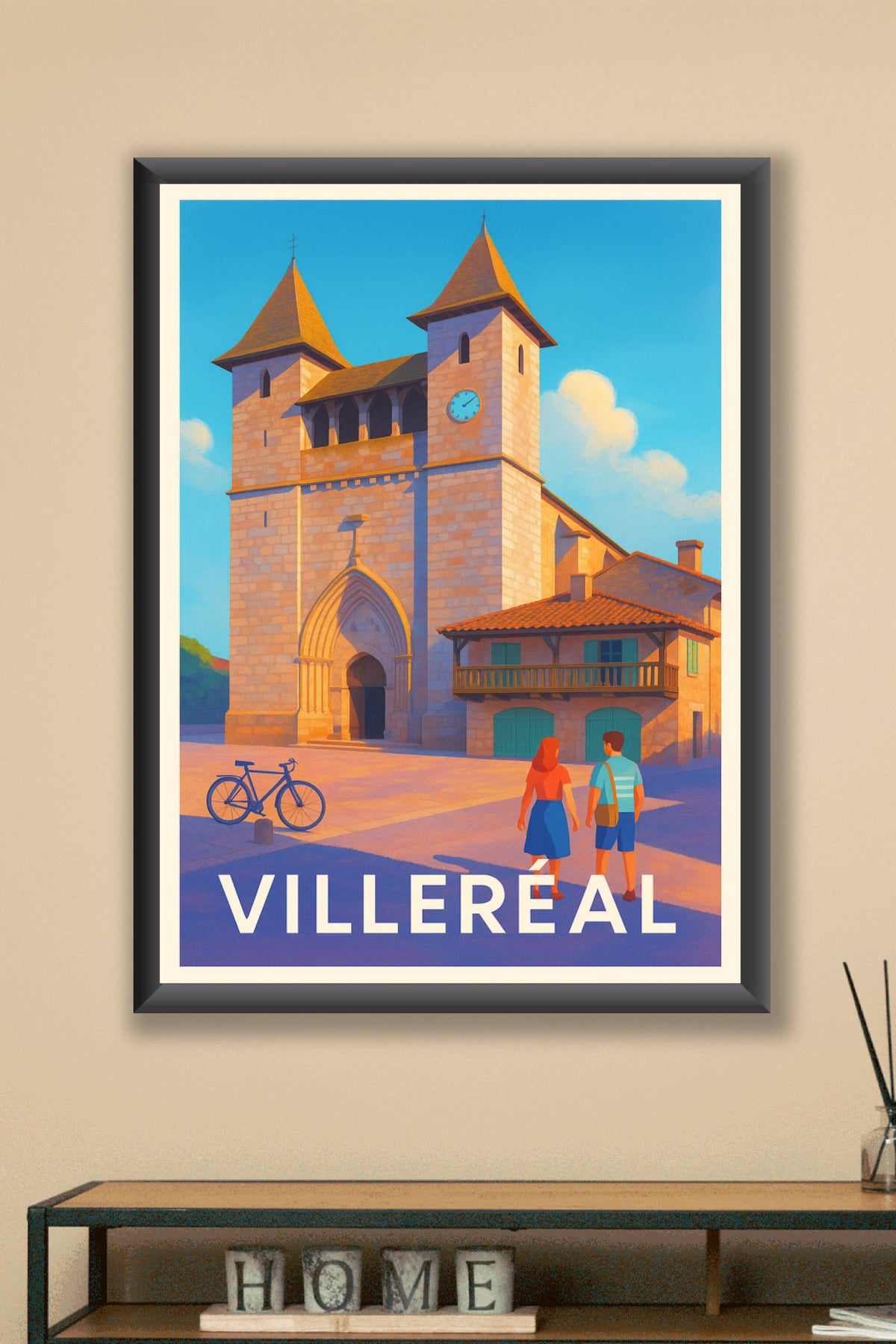 Affiche Villeréal — Charme médiéval au cœur du Périgord · poster d'art de Villeréal