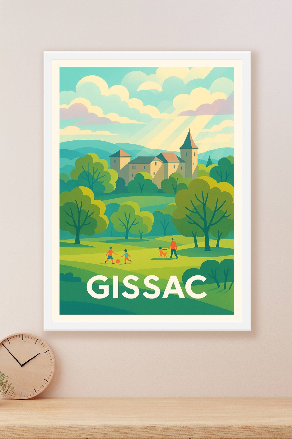 Affiche Gissac — Douceur de vie et nature préservée · poster d'art de Gissac