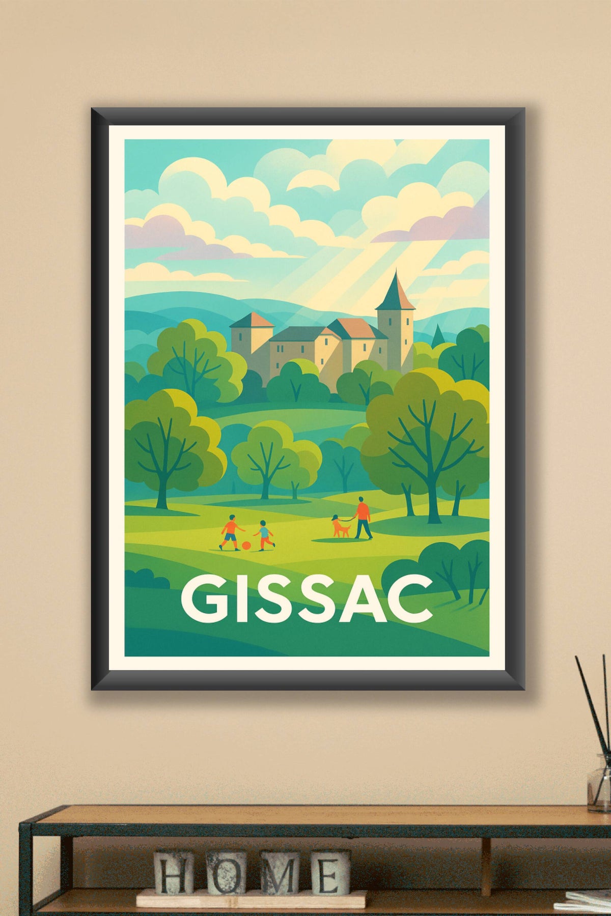 Affiche Gissac — Douceur de vie et nature préservée · poster d'art de Gissac