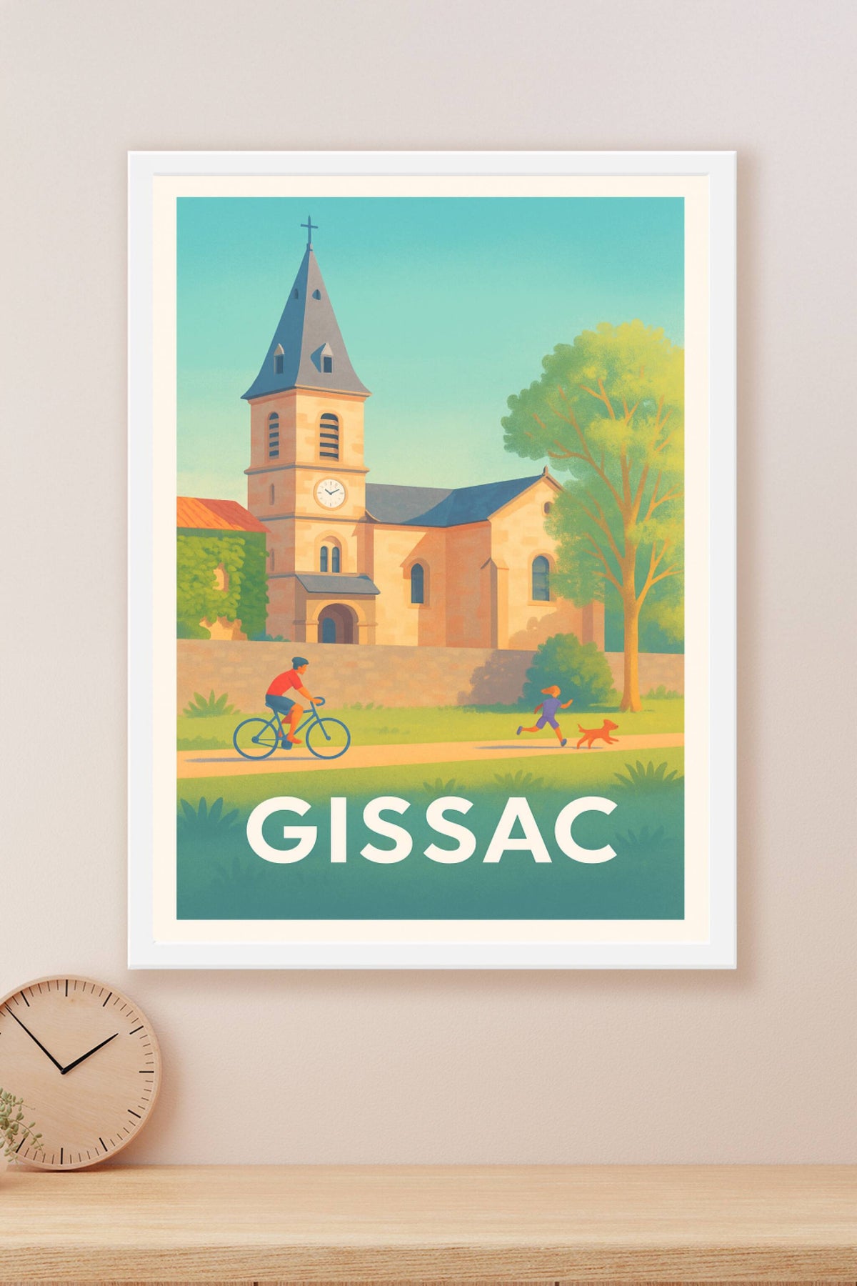 Affiche Gissac — Charme bucolique et douceur de vivre · poster d'art de Gissac