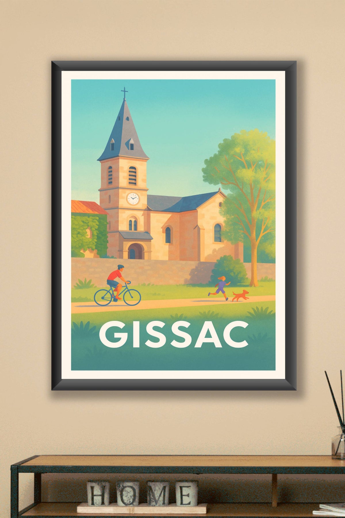 Affiche Gissac — Charme bucolique et douceur de vivre · poster d'art de Gissac