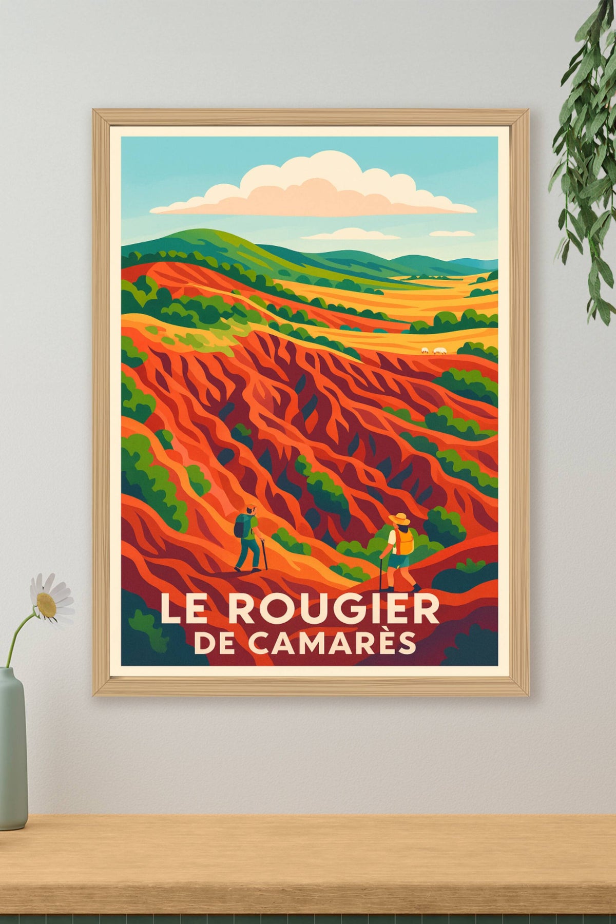 Affiche Camarès — Aventure au cœur du Rougier · poster d'art de Camarès