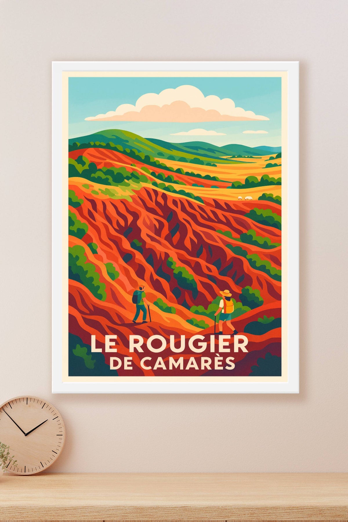 Affiche Camarès — Aventure au cœur du Rougier · poster d'art de Camarès