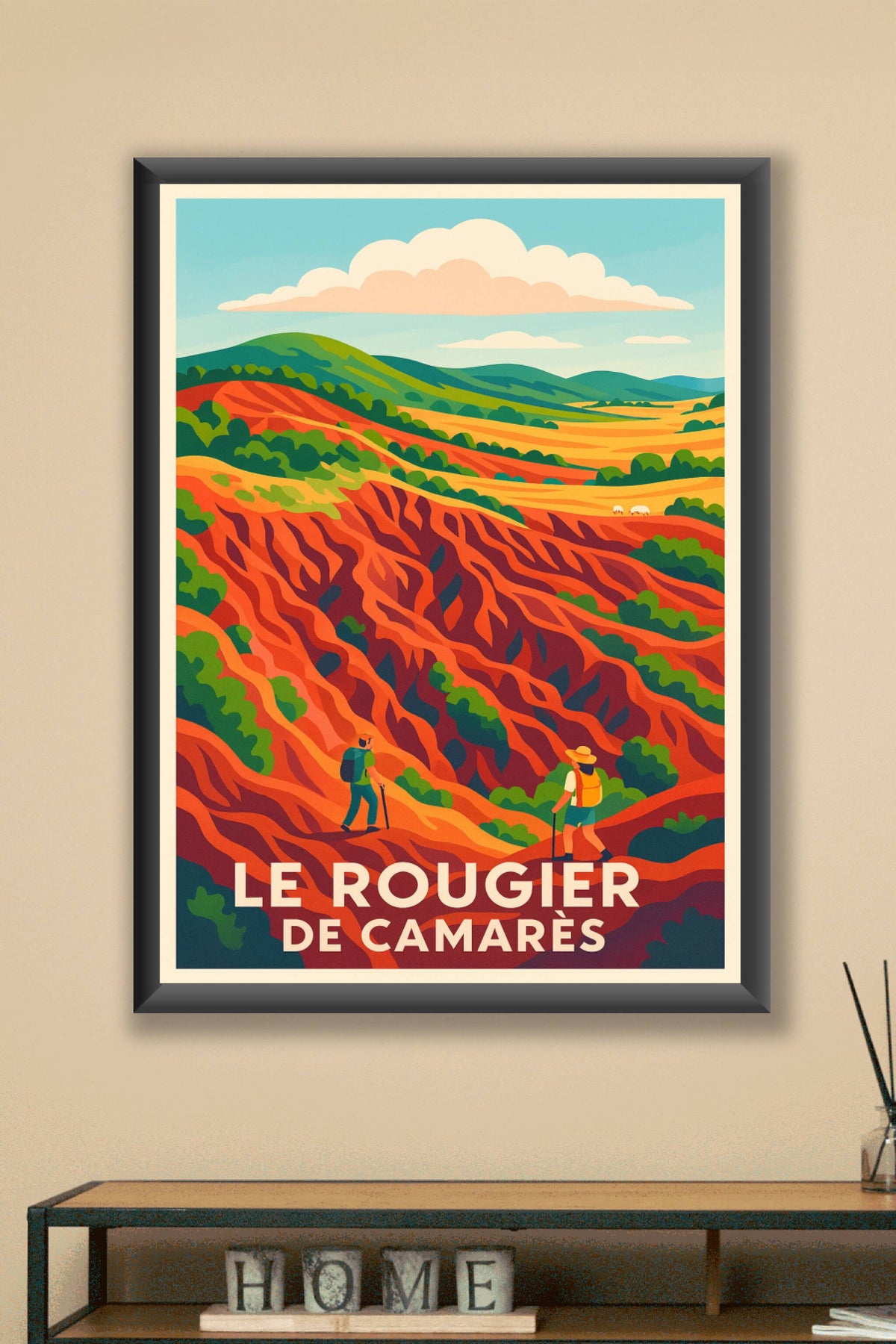 Affiche Camarès — Aventure au cœur du Rougier · poster d'art de Camarès