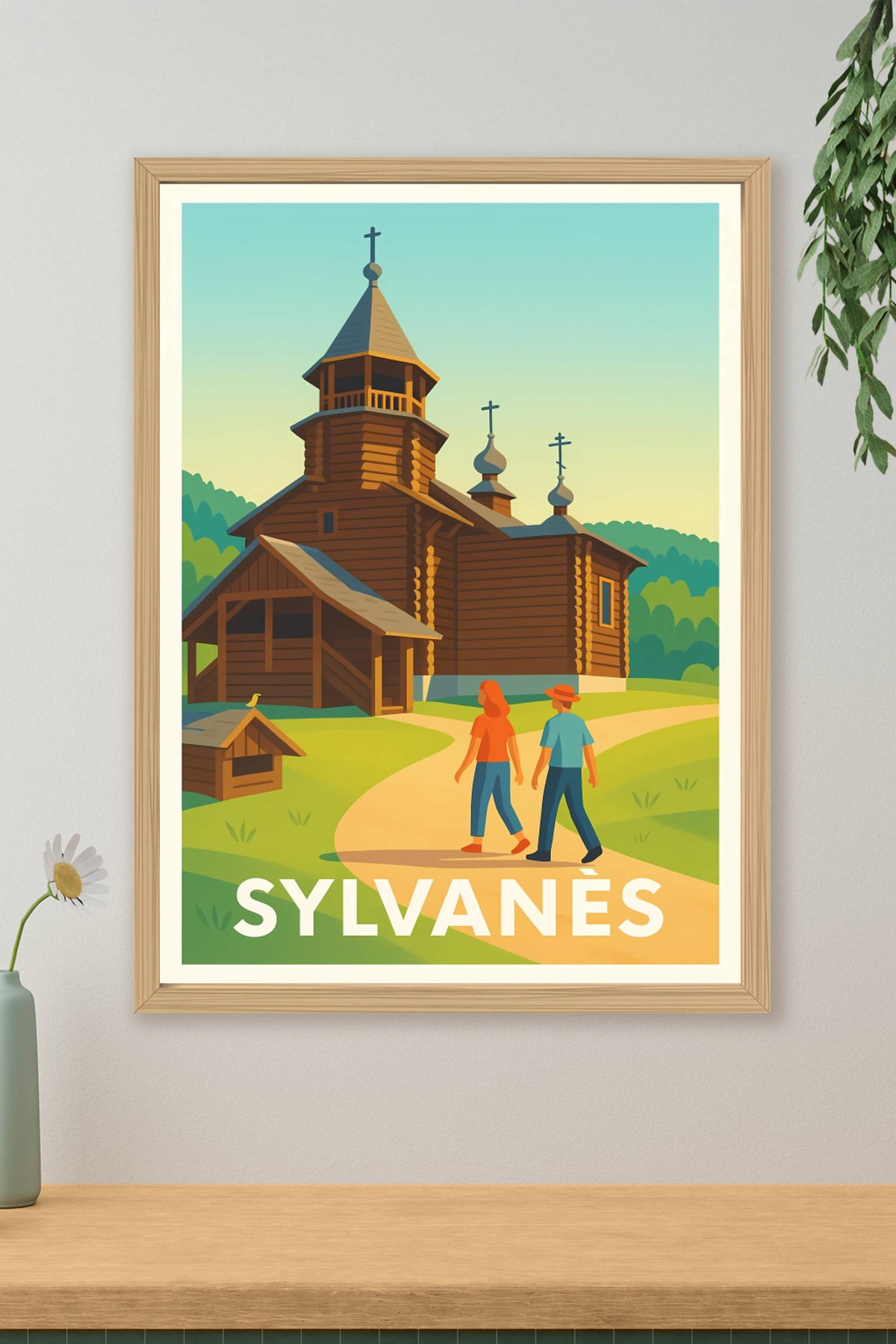 Affiche Sylvanès — Promenade paisible au cœur du patrimoine · poster d'art de Sylvanès