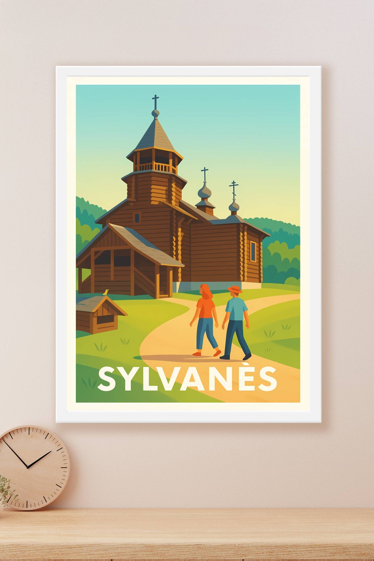 Affiche Sylvanès — Promenade paisible au cœur du patrimoine · poster d'art de Sylvanès