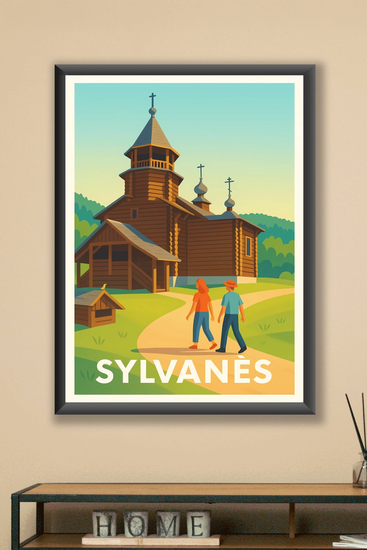 Affiche Sylvanès — Promenade paisible au cœur du patrimoine · poster d'art de Sylvanès