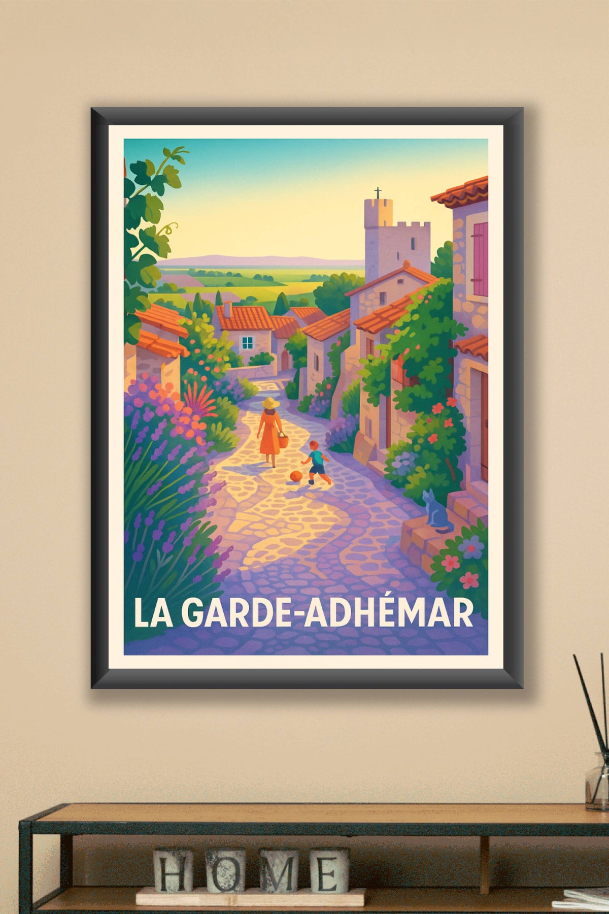 Affiche La Garde-Adhémar — Charme Provençal Authentique · poster d'art de La Garde-Adhémar