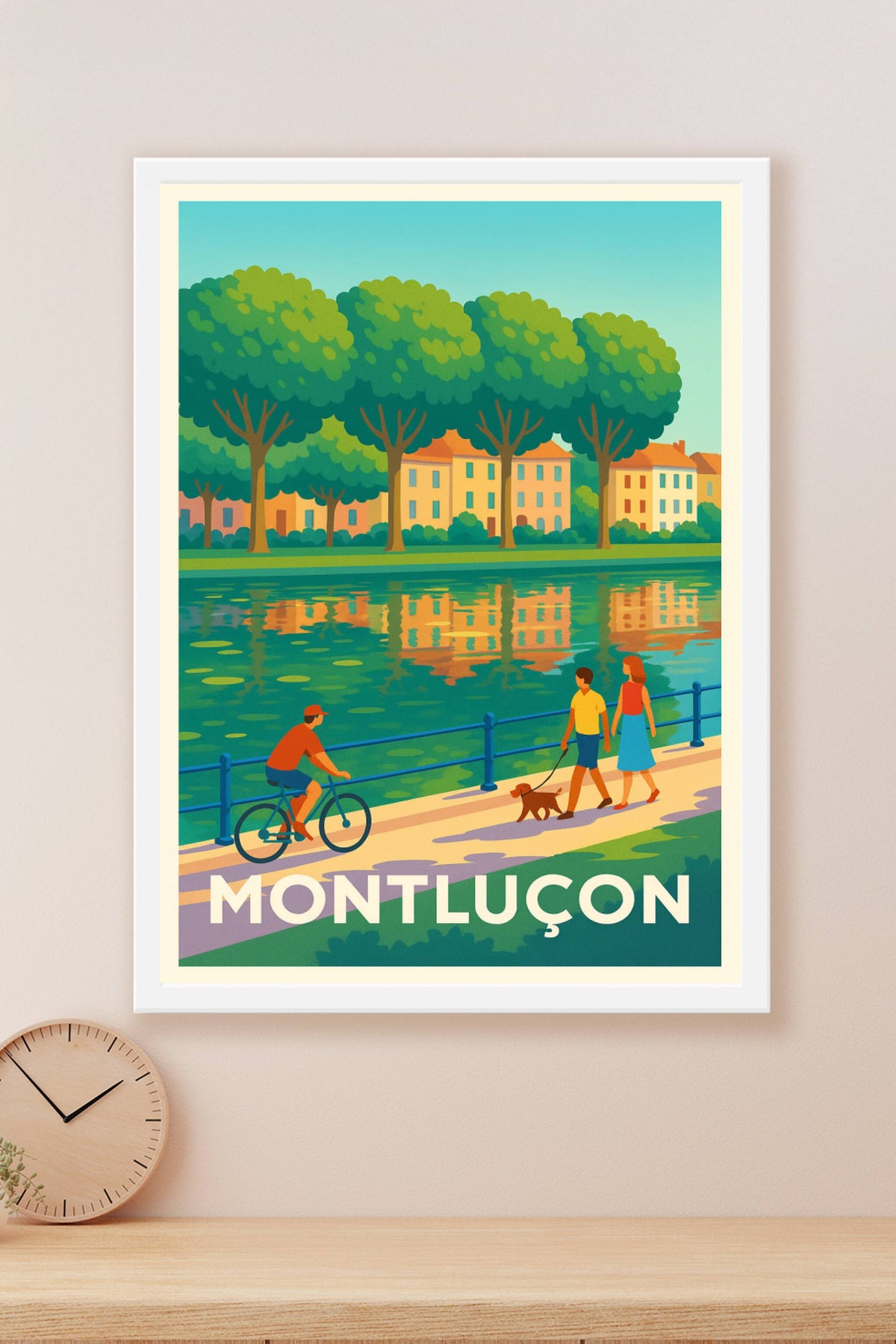 Affiche Montluçon — Balade au fil de l'eau · poster d'art de Montluçon
