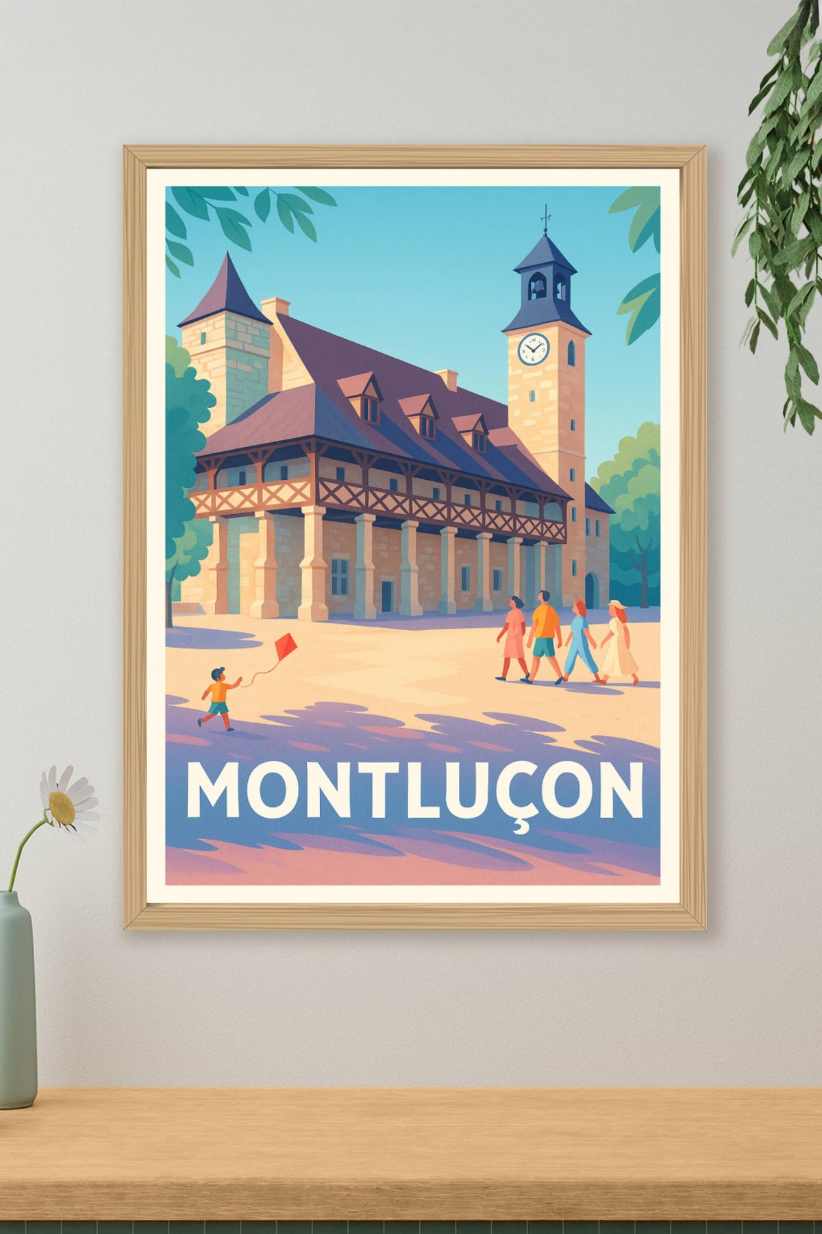 Affiche Montluçon — Charme et patrimoine authentique · poster d'art de Montluçon
