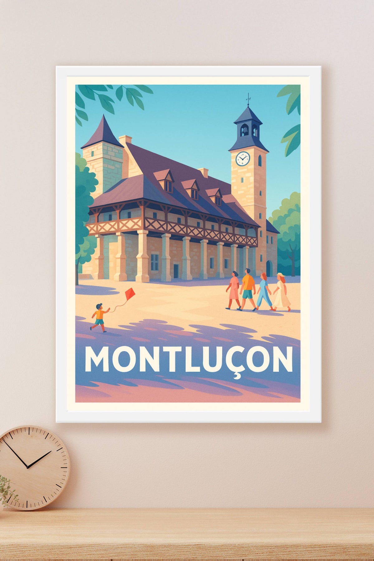 Affiche Montluçon — Charme et patrimoine authentique · poster d'art de Montluçon