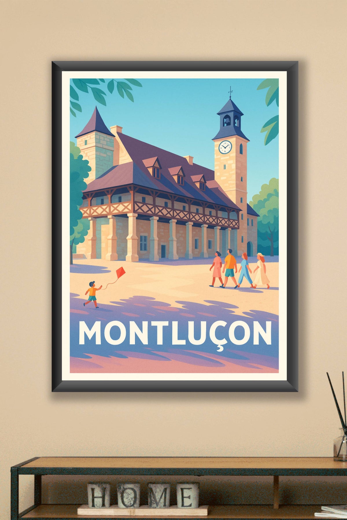 Affiche Montluçon — Charme et patrimoine authentique · poster d'art de Montluçon