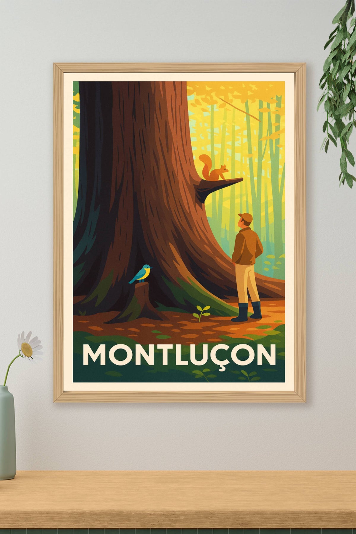 Affiche Montluçon — Voyage au cœur de la nature · poster d'art de Montluçon