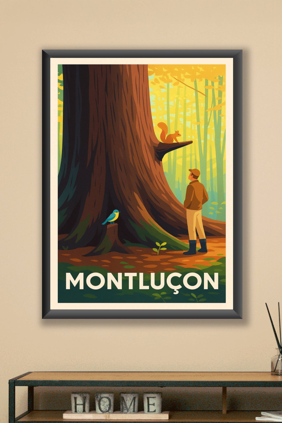 Affiche Montluçon — Voyage au cœur de la nature · poster d'art de Montluçon