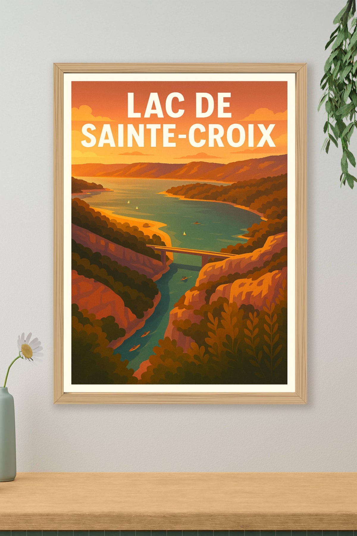 Affiche Lac de Sainte-Croix — Évasion au cœur des Gorges du Verdon · poster d'art de Lac de Sainte-Croix
