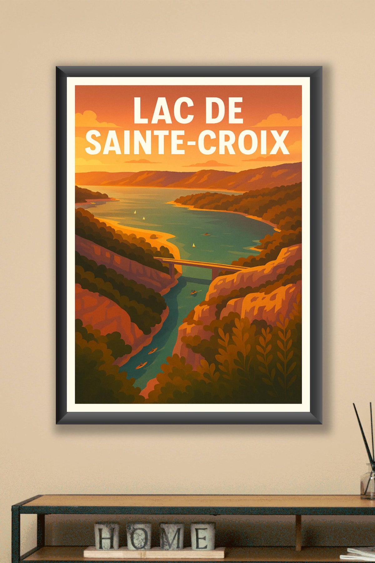 Affiche Lac de Sainte-Croix — Évasion au cœur des Gorges du Verdon · poster d'art de Lac de Sainte-Croix