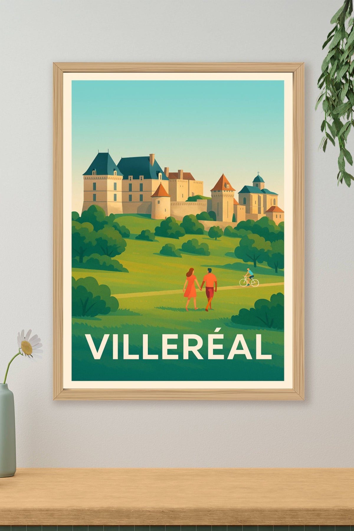 Affiche Villeréal — Le charme médiéval au cœur de la nature · poster d'art de Villeréal