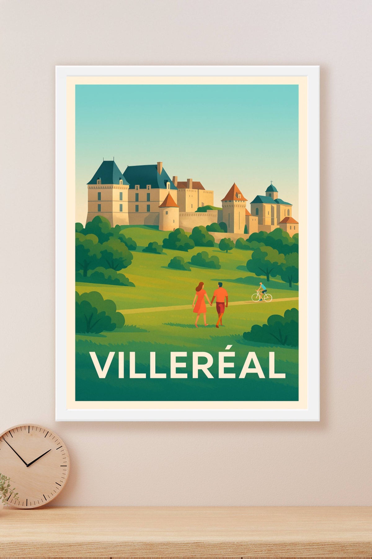 Affiche Villeréal — Le charme médiéval au cœur de la nature · poster d'art de Villeréal