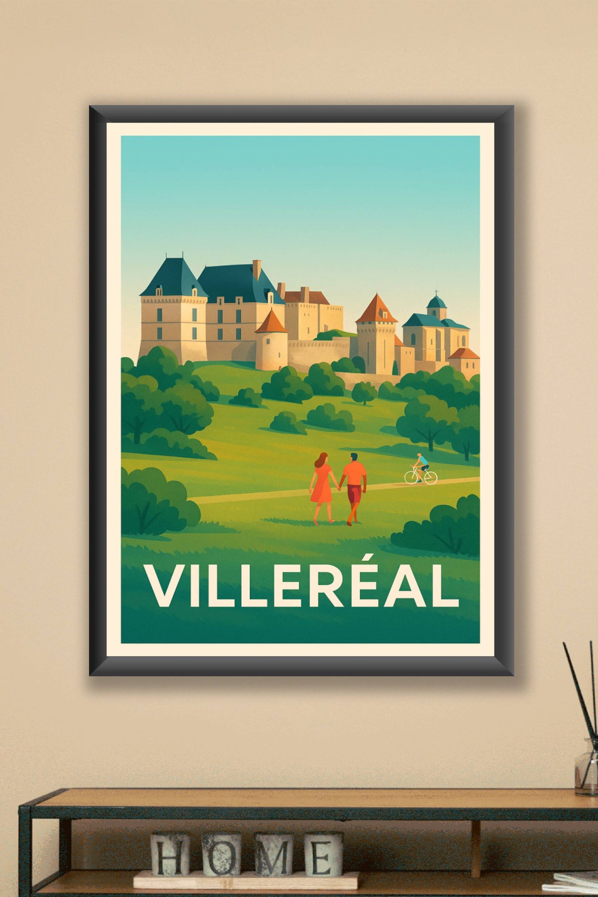 Affiche Villeréal — Le charme médiéval au cœur de la nature · poster d'art de Villeréal