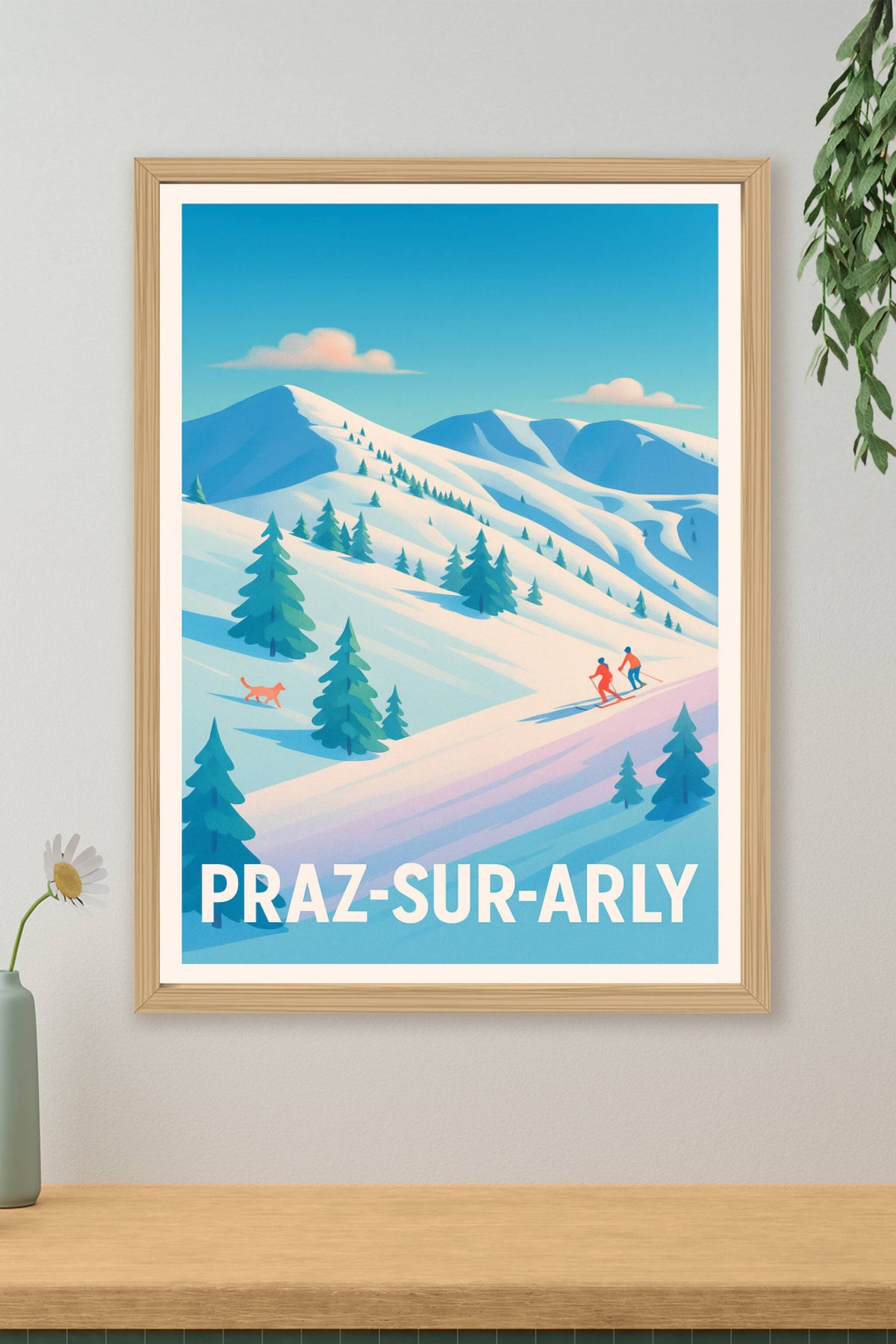 Affiche Praz-sur-Arly — Évasion hivernale en montagne · poster d'art de Praz-sur-Arly