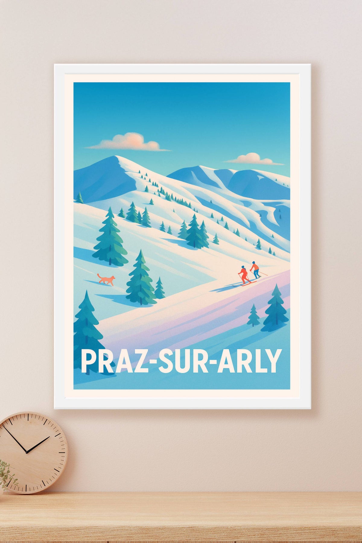 Affiche Praz-sur-Arly — Évasion hivernale en montagne · poster d'art de Praz-sur-Arly
